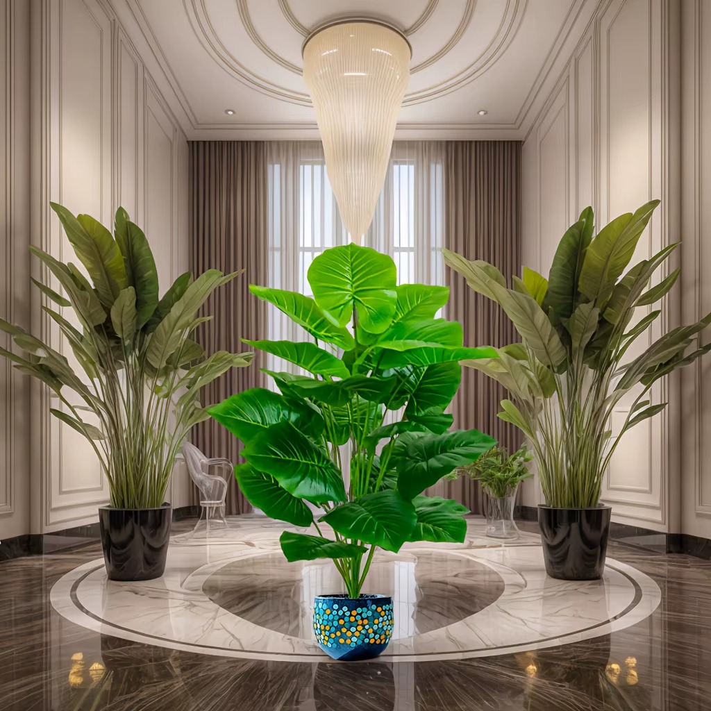 Monstera Adansonii - 1 Adet 60-105cm Gerçekçi Yapay Palmiye