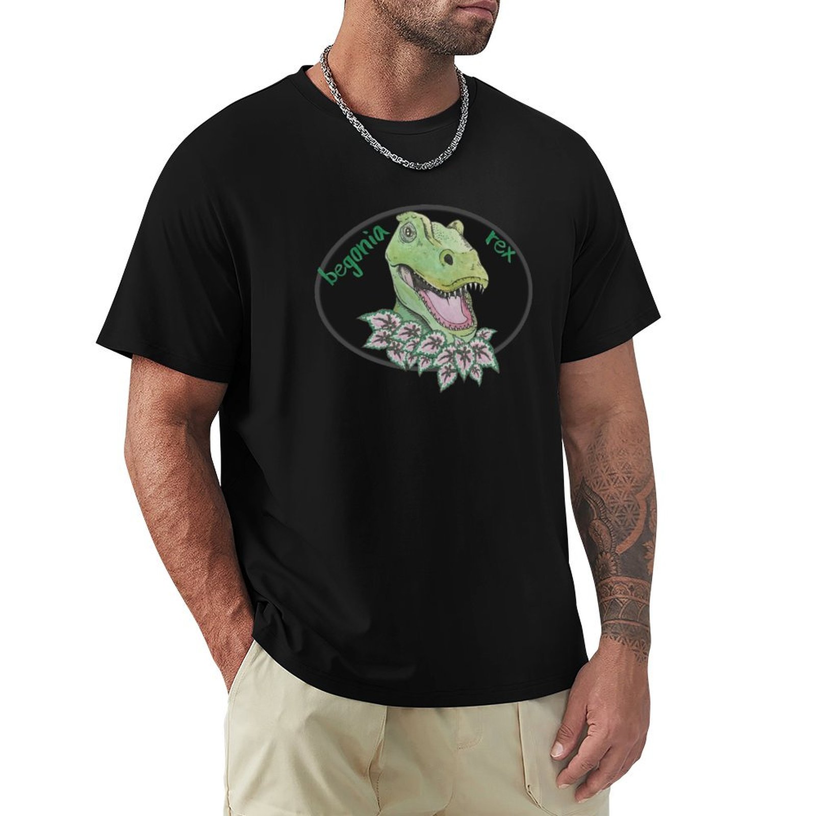 Begonia Rex - T rex begonia T-Shirt Şükran Günü