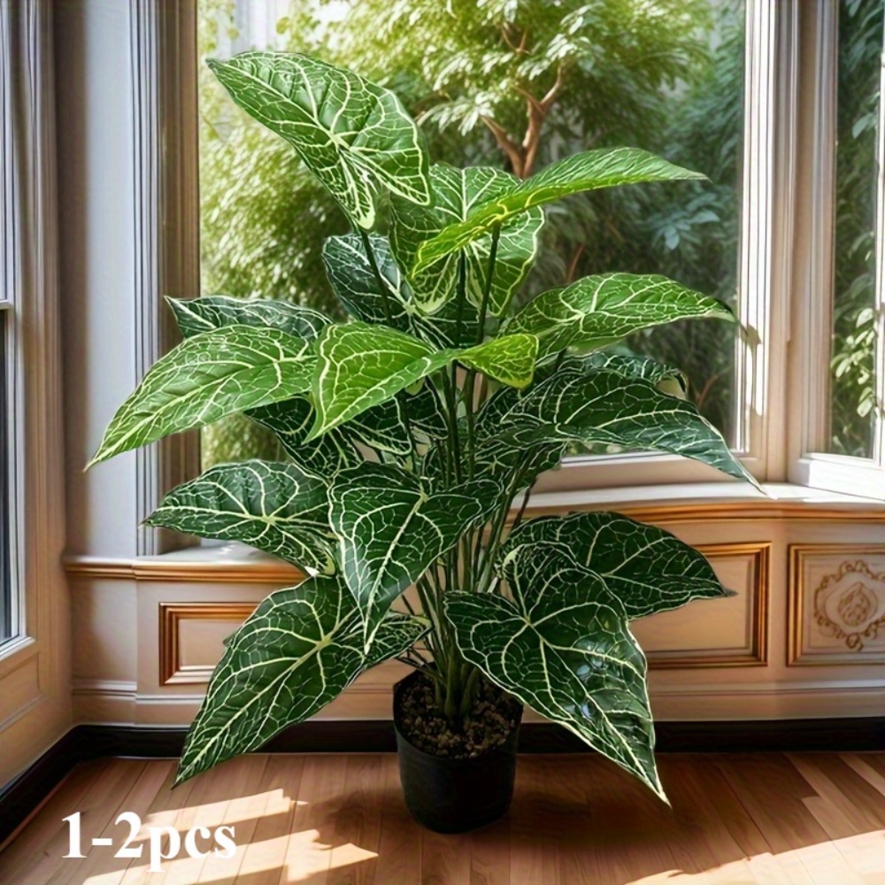 1 adet 24 yapraklı yapay yeşil - Monstera Adansonii incelemesi ve fiyatı